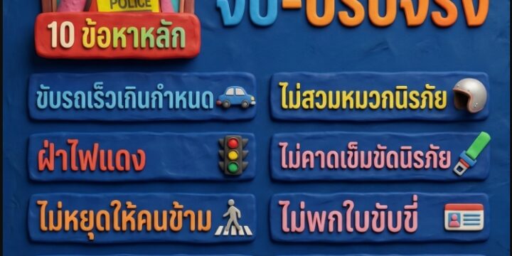 ขับรถสงกรานต์ 2569 ต้องรู้! สรุปกฎจราจรใหม่ ค่าปรับโหดขึ้น 4 เท่า + ระบบตัดแต้ม